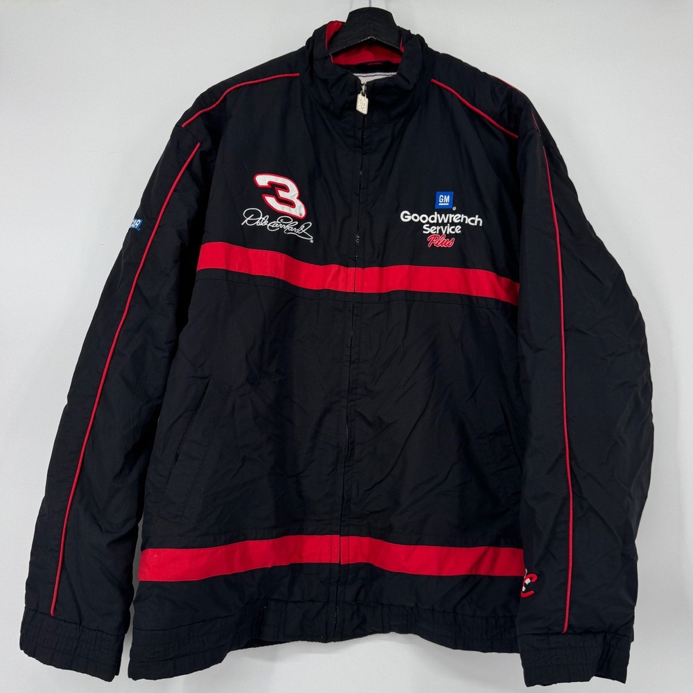 Chase Authentics Dale Earnhardt #3 GM Goodwrench Racing Jacket Black Red Mens M
